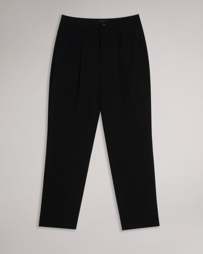 Pantalon Ted Baker Pleat Front Tapered Leg Noir Femme | KVH-93764146